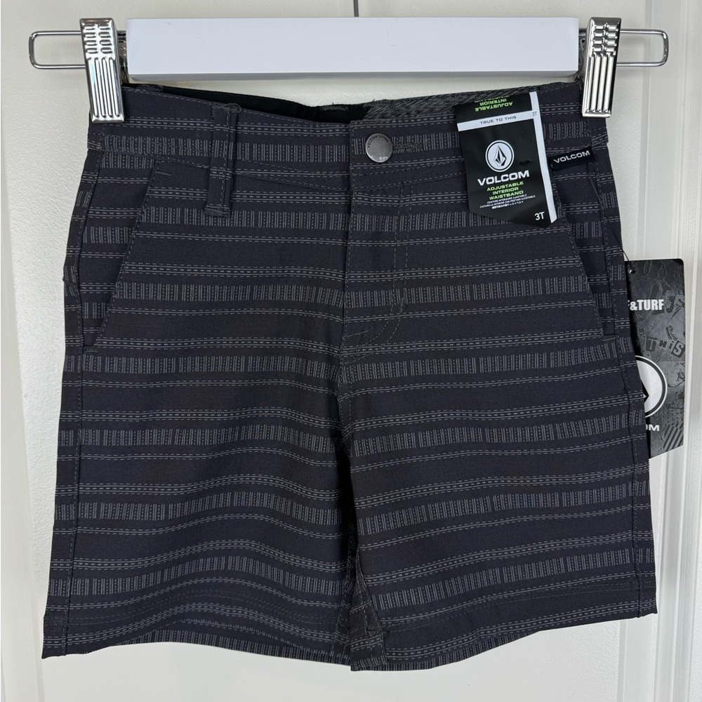 Fricken Surf n Turf Mix Hybrid Shorts with Adjustable Waist Band Black Size 3T